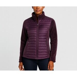 32‎ Degrees Women's Purple Quilted Fleece Zip Up Jacket Size M  Lightweight Coat
